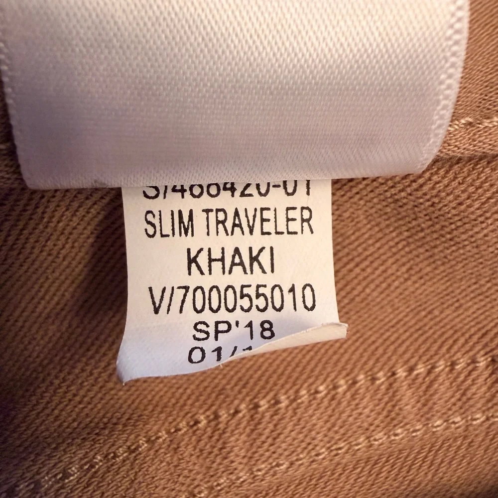 Banana Republic Men’s 32x32 Traveler Jeans Pants Tan Khaki Slim‎ Straight Preppy